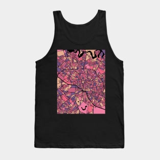 Bucharest Map Pattern in Purple & Pink Tank Top